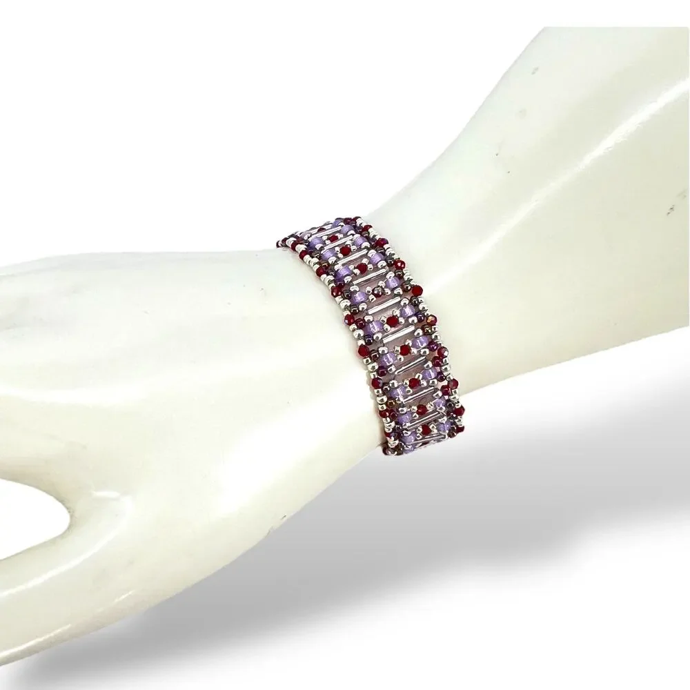 HANDMADE Vintage Cylinder Crystal Bracelet 7